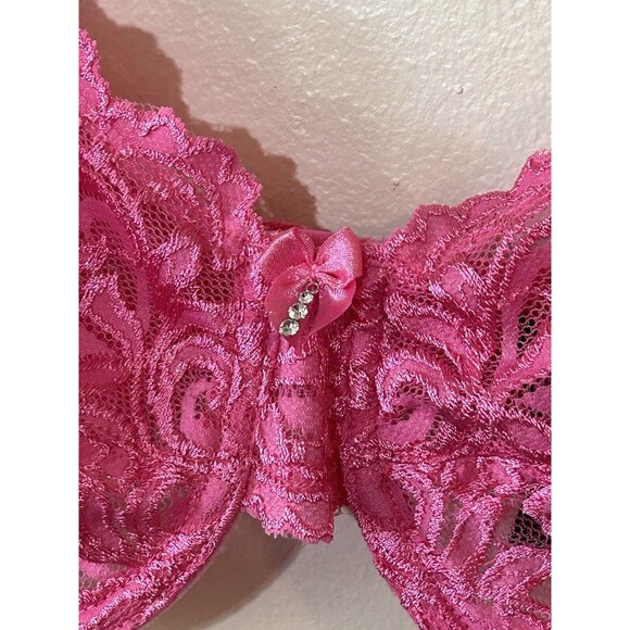 Smart and Sexy Lace Unlined Underwire Pink Bra Size 36C Style #85045 - Picture 2 of 5